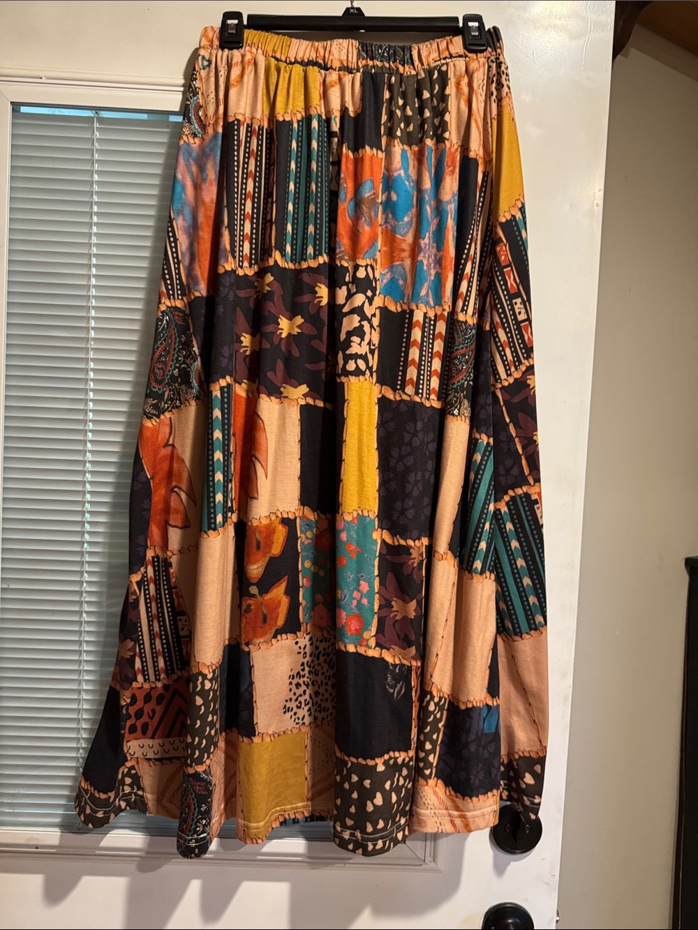 Boho Patchwork Maxi Skirt - Multicolor